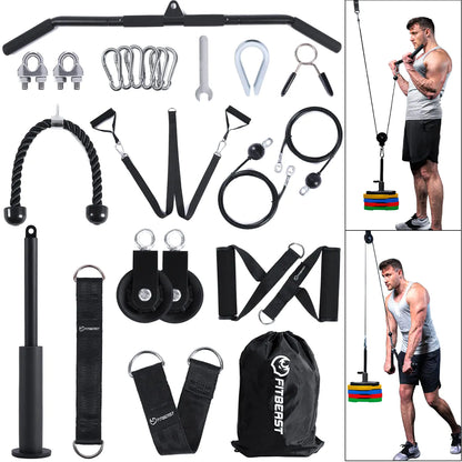 نظام بكرة الوزن FitBeast Pulley System Gym Cable Weight Pulley System للتمرين في صالة الألعاب الرياضية